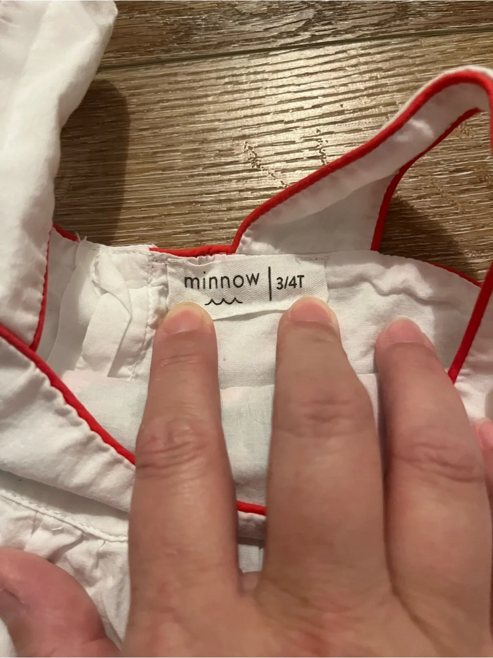 White Girls' Strawberry Embroidered Sundress with Heart Pockets